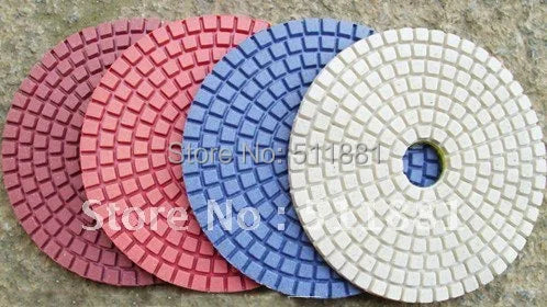 4'' soft wet polishing pad |100mm concrete marble granite diamond pads|grit 50#,150#,200#,300#,500#,800#,1000#,1500#,2000#,3000#