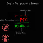 Gold Shower Panel LED Light Bathroom Six Functions Shower Column Tower Digital Screen Waterfall Shower Massage Spa Jets Tub
