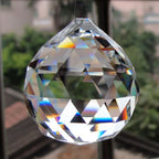 1pc hbl 80mm/100mm Clear Faceted Crystal Prism Ball Chandelier Lighting Hanging Drop Pendants Wedding Decoration