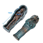 New Resin Figurine Egyptian Mummy In Coffin Home Office Desk Decor Fish Tank Ornament Halloween Party Decoration Dropshipping