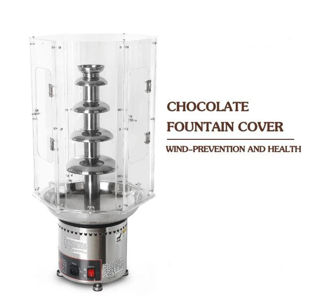 PVC Material Chocolate Fountain Cover Machine cover 4/5/6/7 Tiers Chocolate Melting Machine Chocolate Fondue Machine cover