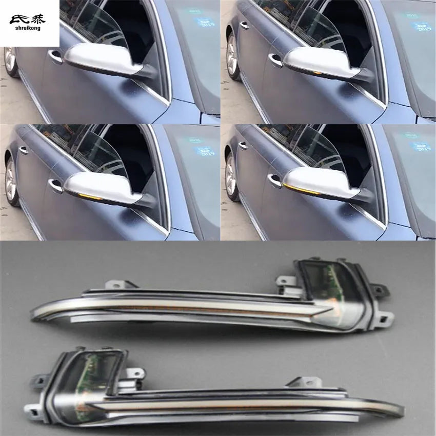 2pcs/lot Dynamic running water Blinker Indicator Rearview Mirror Turn Light for AUDI 2013-2016 A4 B8 / 2010-2016 A5