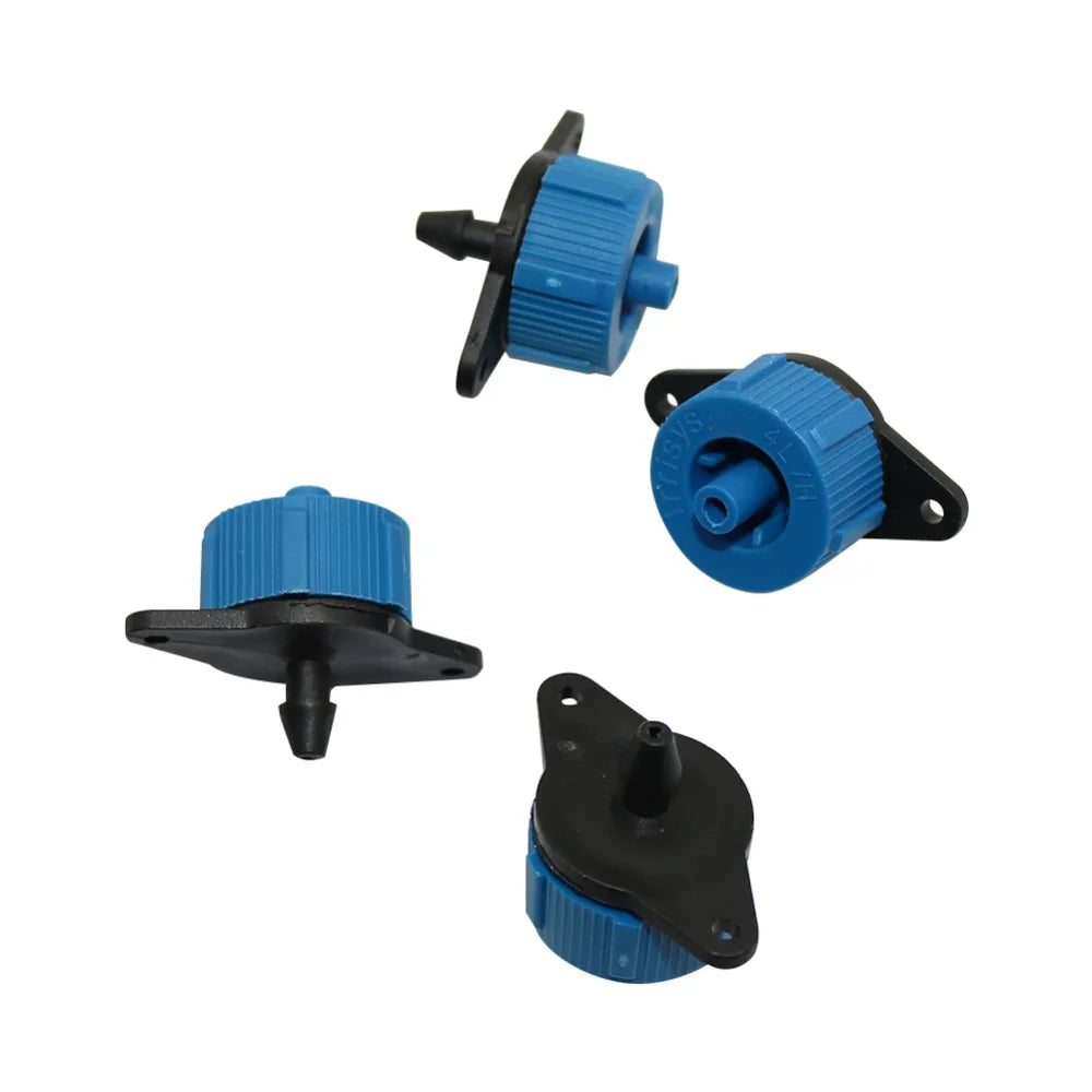 200Pcs 4L/8L Pressure Compensating Drip Emitters Adjustable Drippers Micro Connectors For Garden Lawn Drip Irrigation Tools