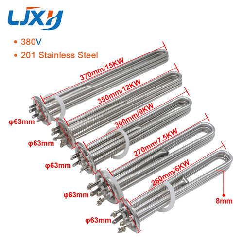 LJXH Water heating Element Heater pipe 220V/380V, Boiler and Spare Parts,Flange/Disc 63mm Wattage 6KW/7.5KW/9KW/12KW/15KW
