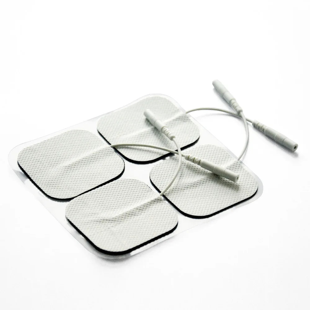 50 Pairs Packs Electrodes Pads With Plug Hole 2.0mm For TENS/EMS Digital Therapy Machine Size 5*5cm