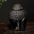 Zen Yoga Set Ceramic Aromatherapy Oil Burner Buddha Head Aroma Essential Oil Diffuser Indian Incense Buddha Tibetan Incense Base