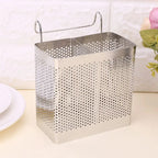 Kitchen Hanging Stainless Steel Chopsticks Spoons Fork Knife Organizer Rack Cutlery Holder Drainer Storage Racks Basket
