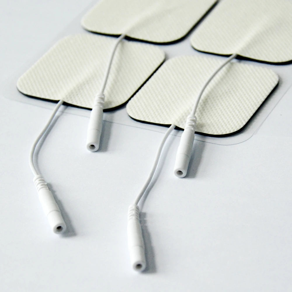 50 Pairs Packs Electrodes Pads With Plug Hole 2.0mm For TENS/EMS Digital Therapy Machine Size 5*5cm