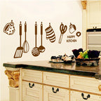 Kitchen Restaurant Kitchenware Icon Fridge Wall Sticker Waterproof Vinyl Wall Decorative Stickers PVC Removable For Home Decor