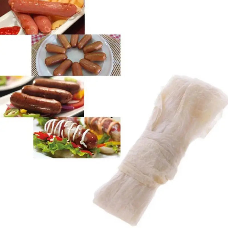 10PCs/Lot Casing for Sausage 28/30 Dry Shell for Sausages Casing Salami Casing Filler Set Sausage Packaging Tools Inedible