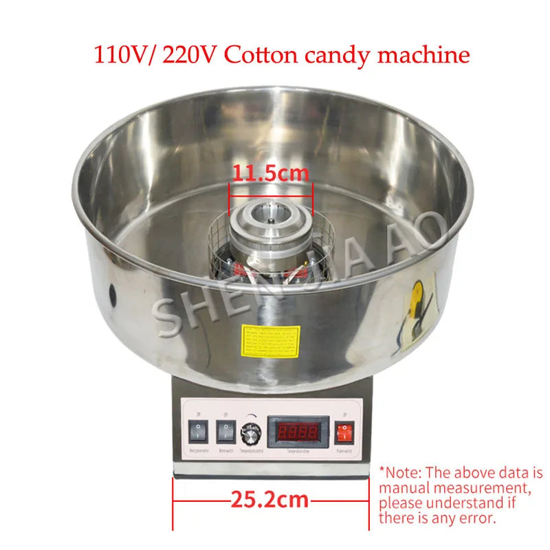 110V/220V Cotton Candy Machine Commercial Electric Candy Floss Machine Cotton Candy Maker Electric Cotton Machine CC-3803 1pc