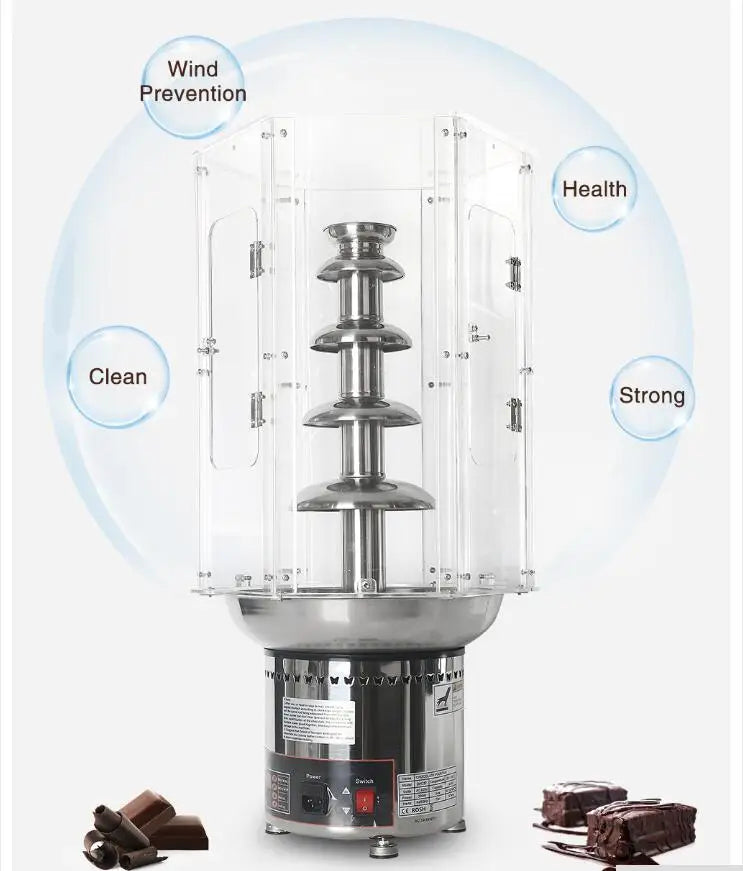 PVC Material Chocolate Fountain Cover Machine cover 4/5/6/7 Tiers Chocolate Melting Machine Chocolate Fondue Machine cover
