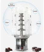 PVC Material Chocolate Fountain Cover Machine cover 4/5/6/7 Tiers Chocolate Melting Machine Chocolate Fondue Machine cover