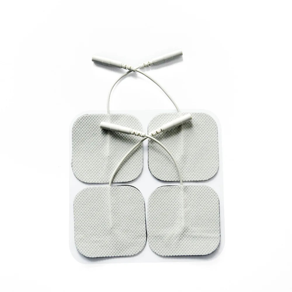 50 Pairs Packs Electrodes Pads With Plug Hole 2.0mm For TENS/EMS Digital Therapy Machine Size 5*5cm