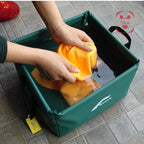 15L Portable Outdoor Travel Square Folding Basin Foldable Washing Dish Basin Feet Soaking Basin Car Bucket Easy To Fold bucket