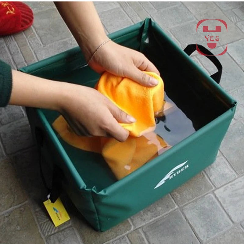 15L Portable Outdoor Travel Square Folding Basin Foldable Washing Dish Basin Feet Soaking Basin Car Bucket Easy To Fold bucket