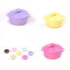 1:12Scale Dollhouse Miniature Kitchen Utensils Cooking Ware Mini Pot Boiler Pan with Lid Doll house Accessories Play Kitchen Toy