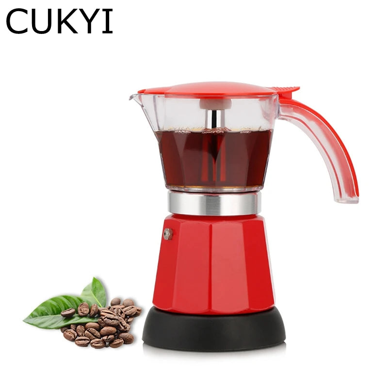 220-240V Coffee Percolators Italian Mocha Coffee Maker 150ml/300ml Stovetop Tool Filter Percolator Cafetiere EU