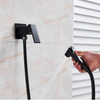 SHBSHAIMY Black Brass Bathroom Bidet Faucets High Pressure Sprayer Shower Tap Bidet Toilet Washer Hot and Cold Water Mixers