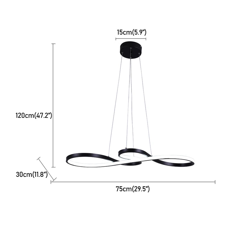 Modern Pendant Light With Remote Dimmabl Decor Living Room Chandeliers Led Simple Luminaire Dimming Kitchen Florarium Fixtures