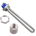 12V/24V DC Immersion Water Heater Submersible Heating Element with 1 Inch NPT Thread  Tubular Heater 150W/300W /600W SUS304
