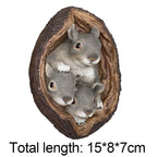 Squirrel Tree Hugger Yard Art Outdoor Tree Hole Statues Tree Face Decor Novelty Garden Decoration Outdoor Yard Art Sculpture