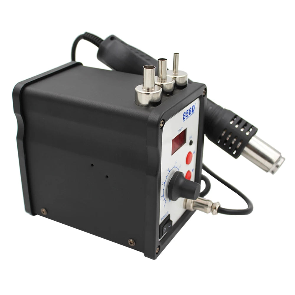 858D+ Hot Air Gun 700W SMD BGA Rework Solder Desoldering Station LED Digital Display Adjustable Temperature Heat Gun Solder Tool