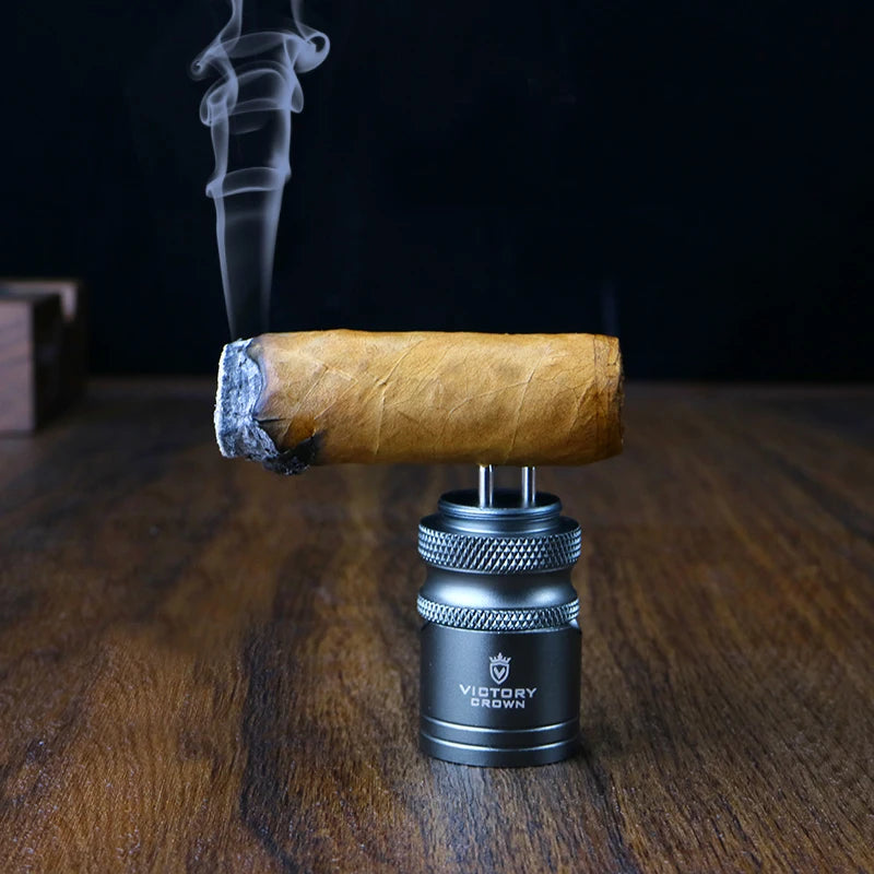 5 In 1 Portable Cigar Punch Cutter Gadgets Pocket Metal Holder Bullet Hole Cut with Cigar Drill Cigar Draw Enhancer Needle Tools