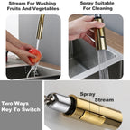 Bagnolux Titanium Black Brushed Deck Mounted Kitchen Faucet Two Function Single Handle Pull Out Mixer Hot and Cold Water Taps