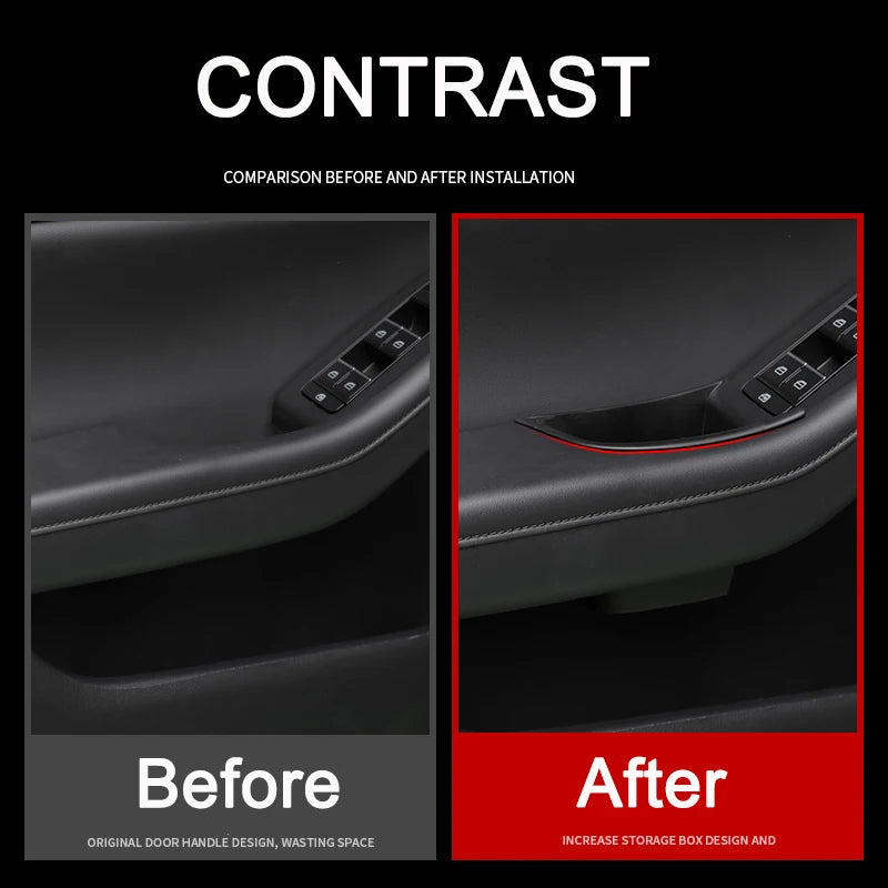 Door Handle Container Holder Door Armrest Storage Barrel Box for Mazda 3 Axela BP Accessories 2020 2021 2022 2023