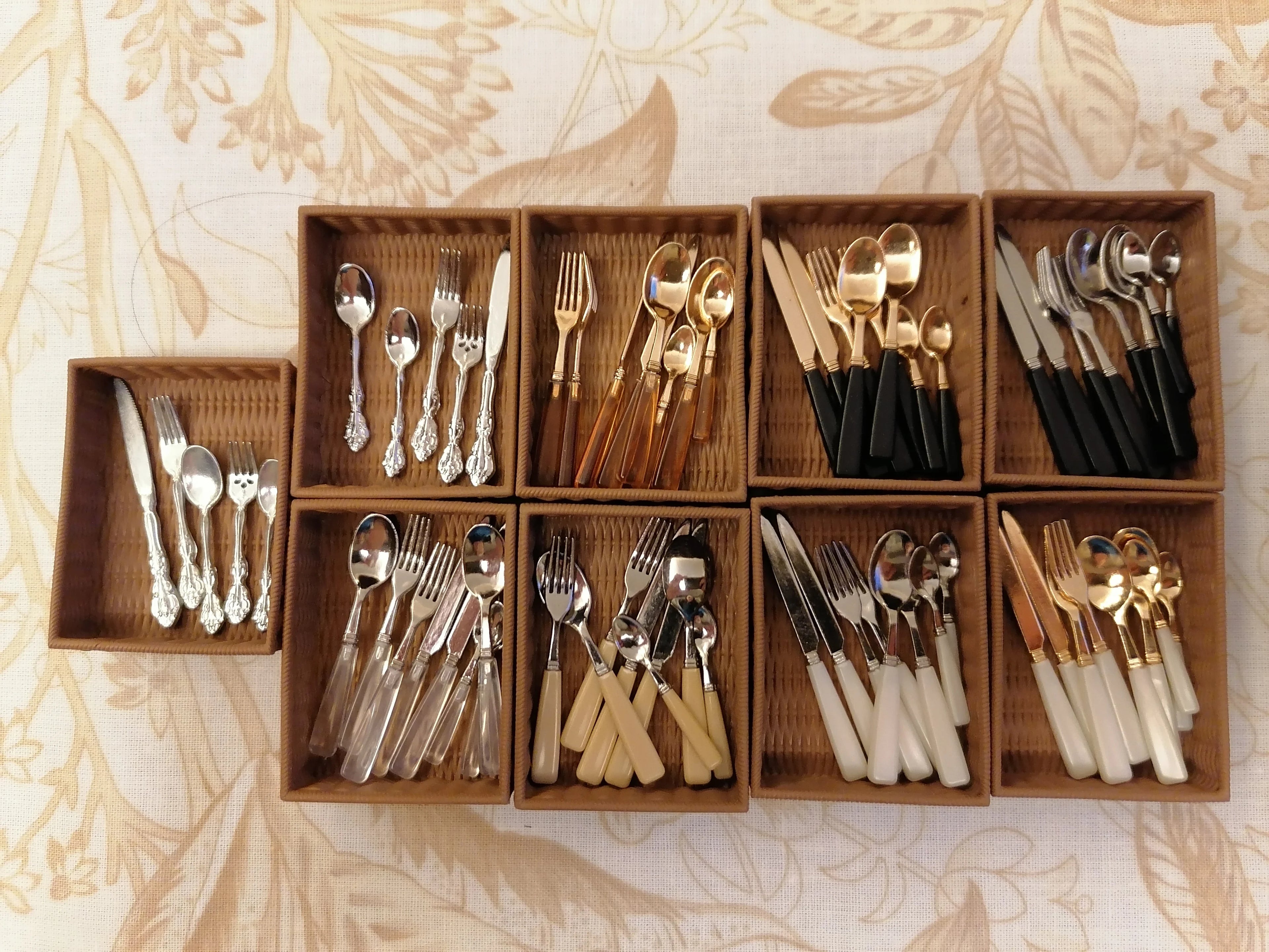 1:6 doll house mini model furniture accessories  Eight-piece kitchen utensils（The handle can be removed and replaced）