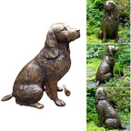 HOT Springer Spaniel Statue Garden Decor Resin Animal Dog Sculpture Yard Lawn Outdoor Decorative Ornament