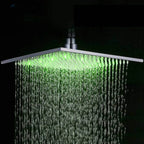 304 Stainless Steel 16 Inch Rain Shower Head Square Led Light Shower Faucet 40cm Rain Shower multiple styles Bathroom Faucet