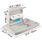 SucceBuy Baby Changing Station Commercial Wall Mount Baby Diaper Changing Table Fold Down Vertical Restroom Baby Changing Table