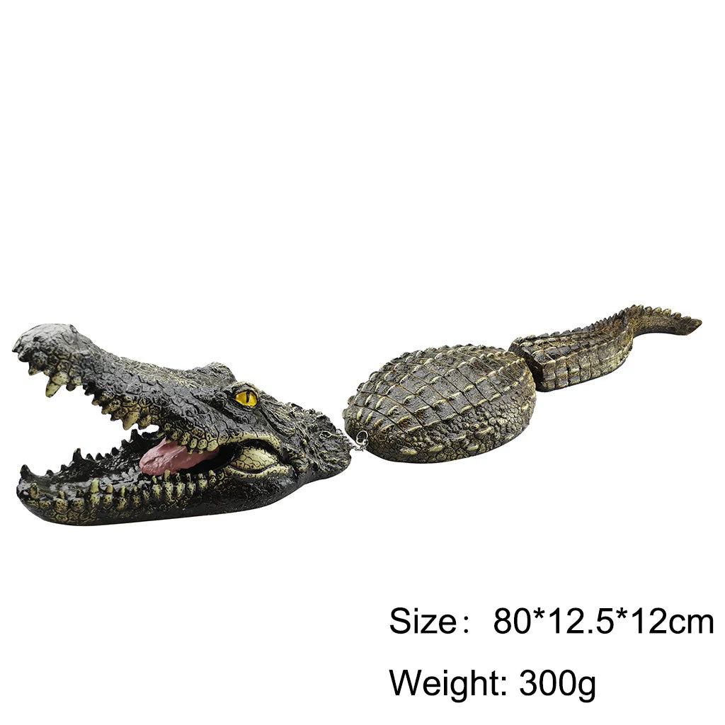 Creative Resin Floating Crocodile Hippo Scary Statue Outdoor Garden Pond Decoration For Home Garden Halloween Decor Ornament