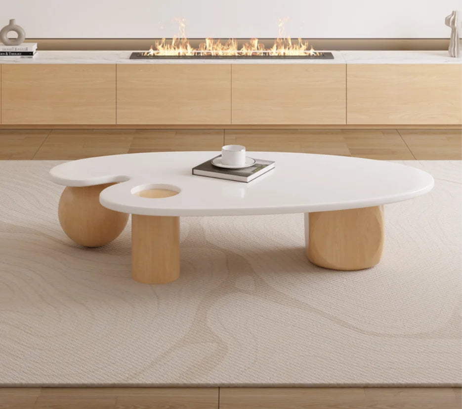 Luxury Log Rock Board TV Stand