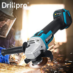 Drillpro 800W 125MM Brushless Electric Angle Grinder 4 Speed Cutting Machine DIY Woodworking Power Tools For Makita 18V Battery