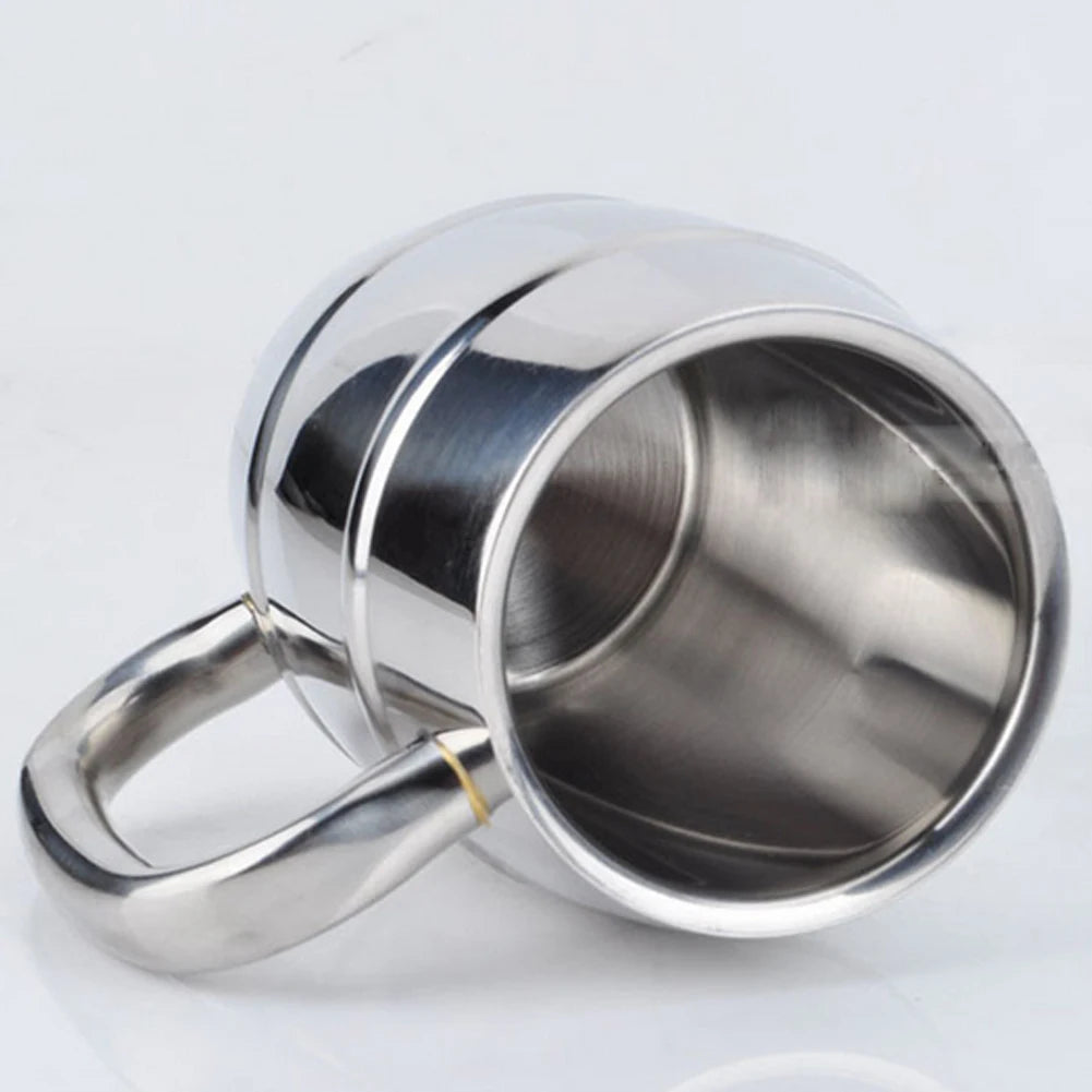 Double Wall Stainless Steel Coffee Mug Portable Tea Cup Travel Tumbler Coffee Jug Milk Tea Cups Double Office Water Mugs