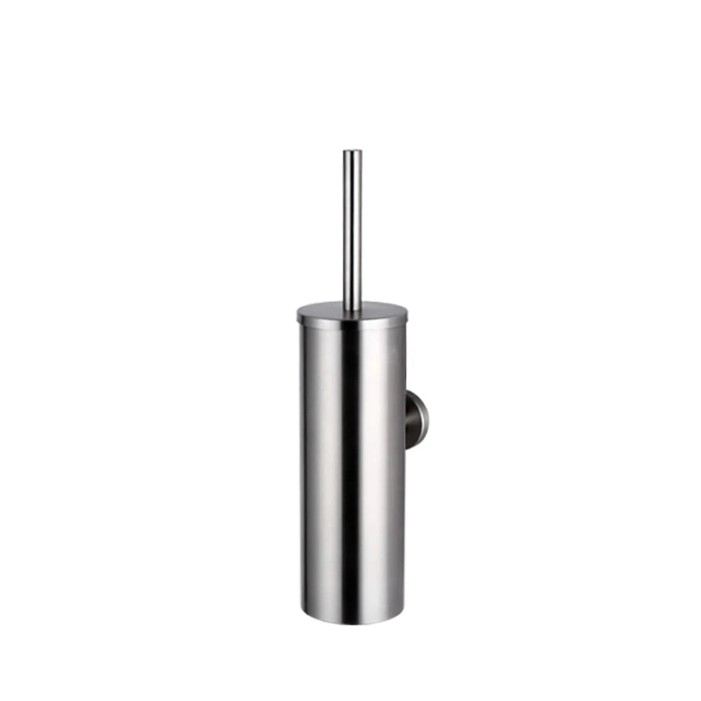 Black Toilet Brush Holder In Wall For Bathroom Set Modern Style 304 Stainless Steel Material No Dead Toilet Cleaning