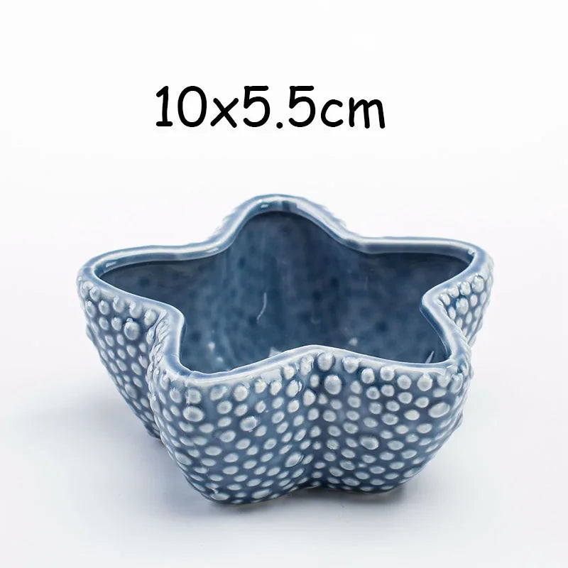 Pocelain Blue Fish Flower Vase European Style Cute Fleshy Flowerpot Mini Bonsai Cactus Flower Pot for Home Garden Home Decor