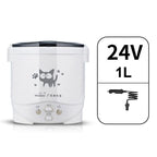 12V 24V Mini Rice Cooker Car Truck Soup Porridge Cooking Machine Food Steamer Electric Heating Lunch Box Meal Heater Warmer 2L