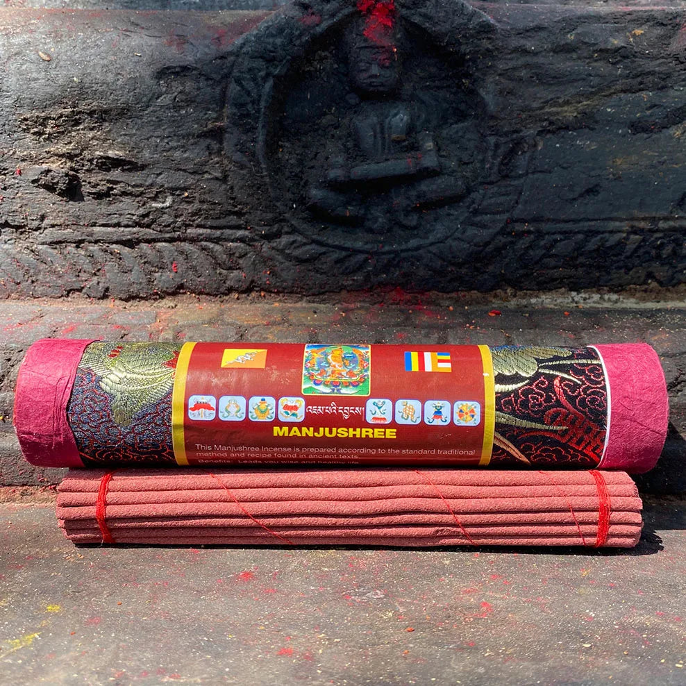 1Tube Bhutan Dragon Incense Stick Brocade Cylinder Tibetan Incense For Refreshing Deodorization Handmade Natural Stick Incense