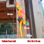 Resin Parrot Statue Wall Mounted DIY Outdoor Garden Tree Decoration Animal Sculpture For Home Office Garden Decor Ornament