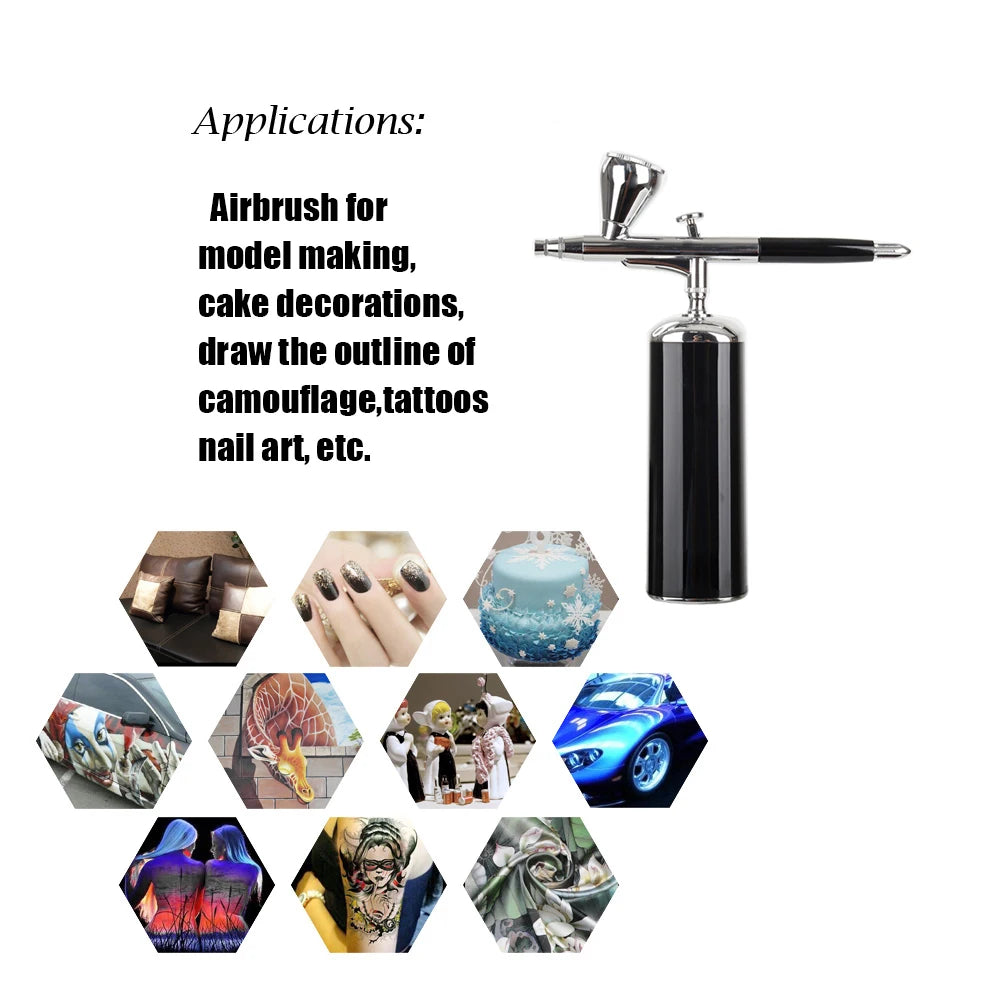 Rechargeable Airbrush Kit High Pressure Electric Mini Handhold Cosmetics Air Brush Scale Models Makeup Nail Art Compressor Set