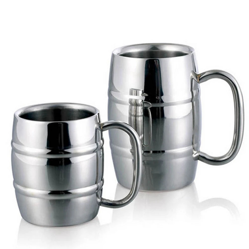 Double Wall Stainless Steel Coffee Mug Portable Tea Cup Travel Tumbler Coffee Jug Milk Tea Cups Double Office Water Mugs