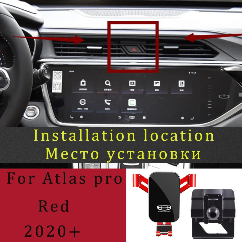 Adjustable Car Phone Mount Holder For Geely Atlas pro Tugella Coolray 2020 2021 Car Interior Accessories