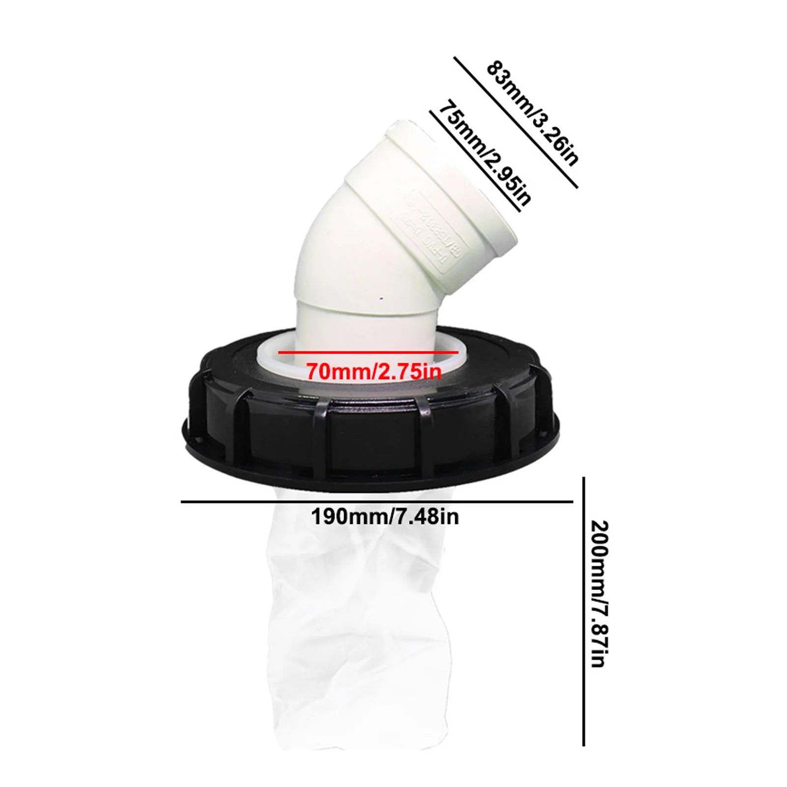 IBC Ton Barrel Cover Cap With Filter Outdoor IBC Ton Barrel Cover Durable Plastic Cover With Vent Hole Ton Barrel Filter Cover