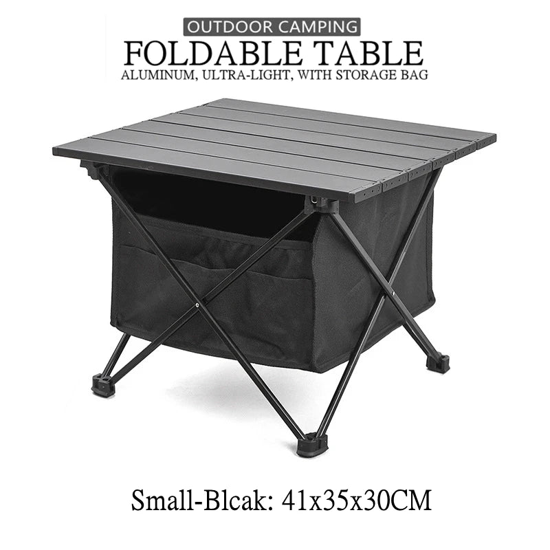 Portable Folding Camping Table Aluminium Alloy Ultralight Computer Bed Table Outdoor Garden Camp Party BBQ Picnic Foldable Table