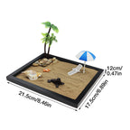Japanese Desktop Zen Garden Kit Mini Zen Garden Sand Box Tabletop Home Decor Gift For Home Office Decoration Child Gifts
