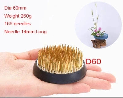 Japanese Ikebana Kenzan Flower Pot Base Holder Frog Floral Metal Tool